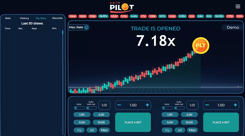 pilot coin crash