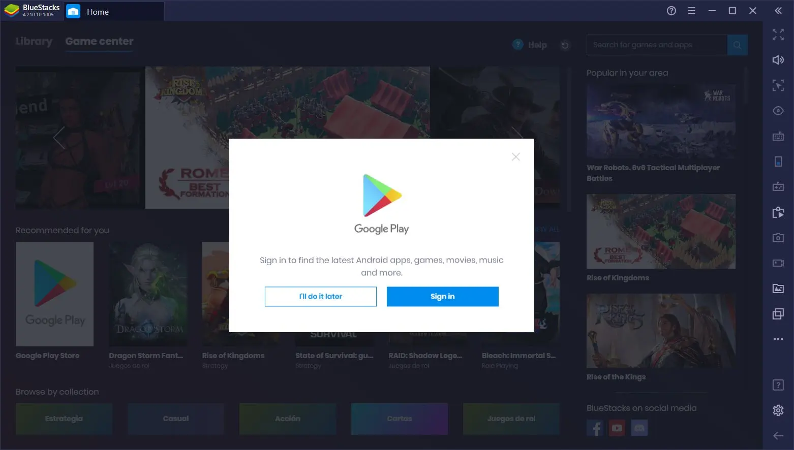 Aviator BlueStacks Google Account