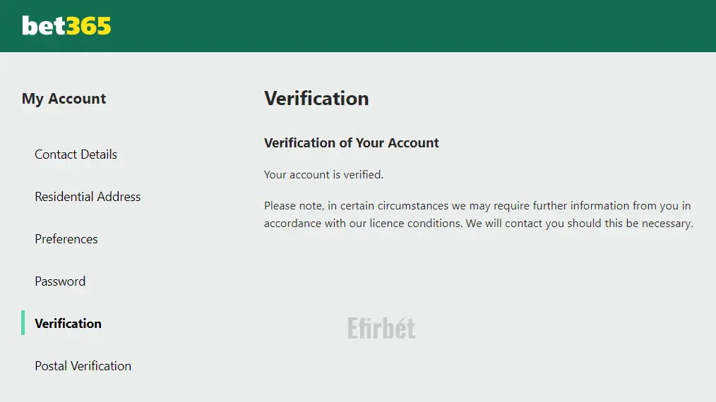 Bet365 Account Verification